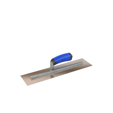 Steel City Trowels By Bon Finish Trowel, Square, Golden Stainless, 14 X 5, Comfort Grip 67-126